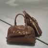 Retro Genuine Leather Sheepskin Shoulder Bag - Soft Shell Bowling Tote Handbag