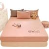 Class A 100% Cotton Fitted Sheet: Soft, Skin-Friendly, Breathable, Sweat-Wicking Mattress Protector for Dormitory Single Simmons.