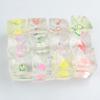 15Pcs Fruit Ice Cube Squeeze Toy Stress Relief Clear Cube Sensory Toy Soft Stretchy Transparent Cube Hand Relaxation Toy Party