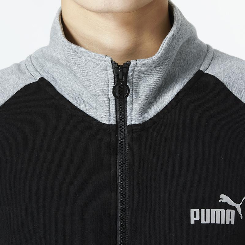 Puma Colorblock Zip-Up Casual Jacket With Simple Logo Men Outerwear Black 674642-01