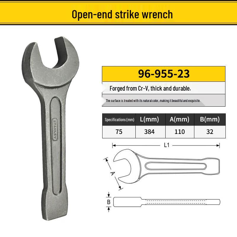Stanley 96-955-23 Large Opening Adjustable Striking Wrench