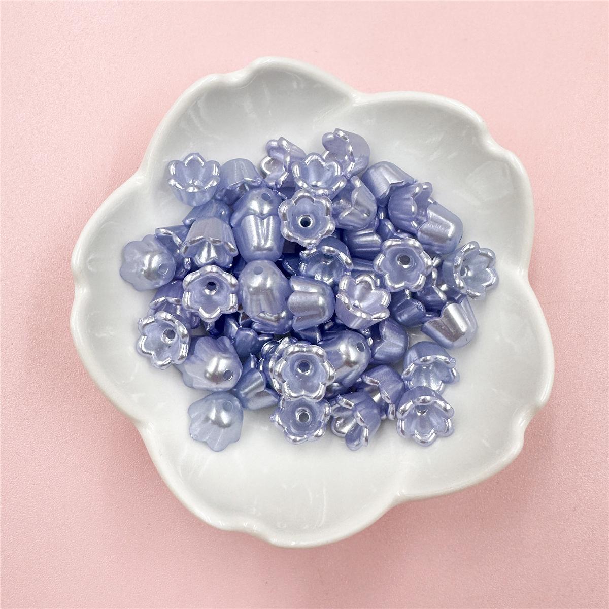 

40 шт. 9*6,7 мм акриловые модные ландыши цветочный сосуд свободные бусины DIY аксессуары для изготовления ювелирных изделий брелок серьги материал ручной работы синий