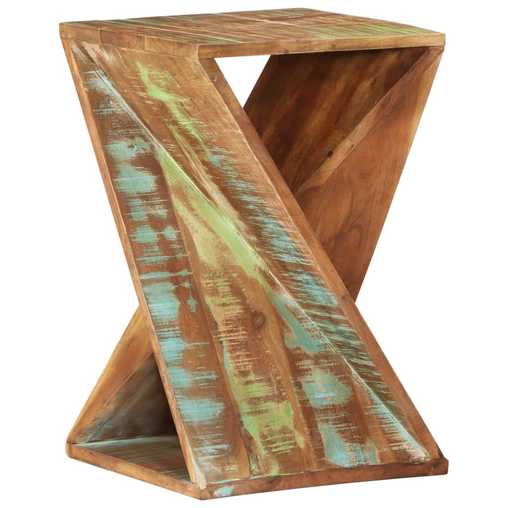 Side Table 35 X 35 X 55 Cm Reclaimed Solid Wood