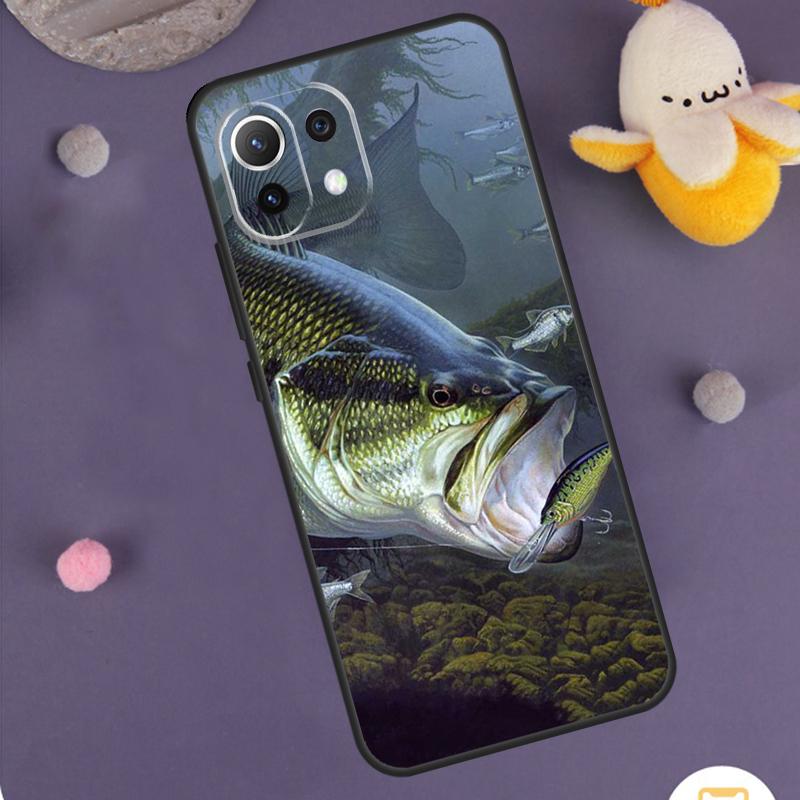 Bass Fishing Lake Fisherman Case For Xiaomi 15 Ultra 14 13T 14T 15T 17 Pro Max POCO F8 Ultra F5 F6 F7 X5 X6 X7 Pro Cover