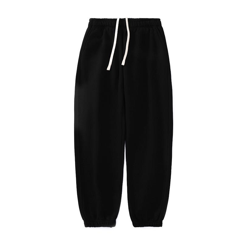 

390g Heavyweight Fleece Sweatpants: Thick Straight-Leg Casual Sports Pants for Men and Women, Perfect for Autumn and Winter. 3XL