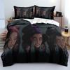 KPop Demon Hunters Themed Bedding Set Colorful Print Polyester Student Dormitory Bed Sheet Quilt Cover Kid Gift Home Textile