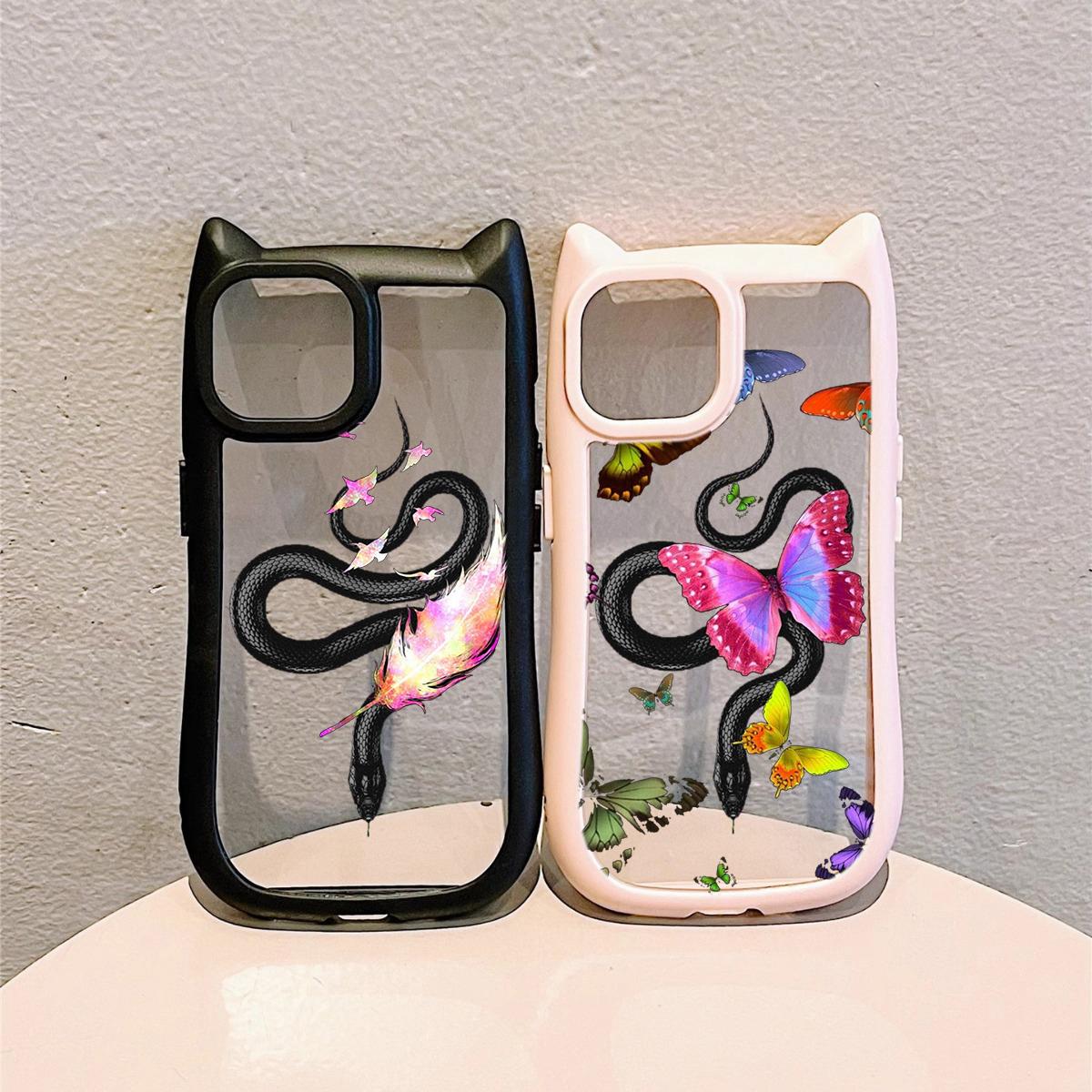 Мягкие чехлы для телефонов с кошачьими ушками для iPhone 16 15 13 12 11 Pro Max 14 Plus — фото 8