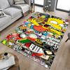 1pc Simpsons Sticker Bomb Art Carpet for Playroom Bedroom Living Room Sofa Home Decor,kids Game Area Rug Non-slip Floor Mat Y82657