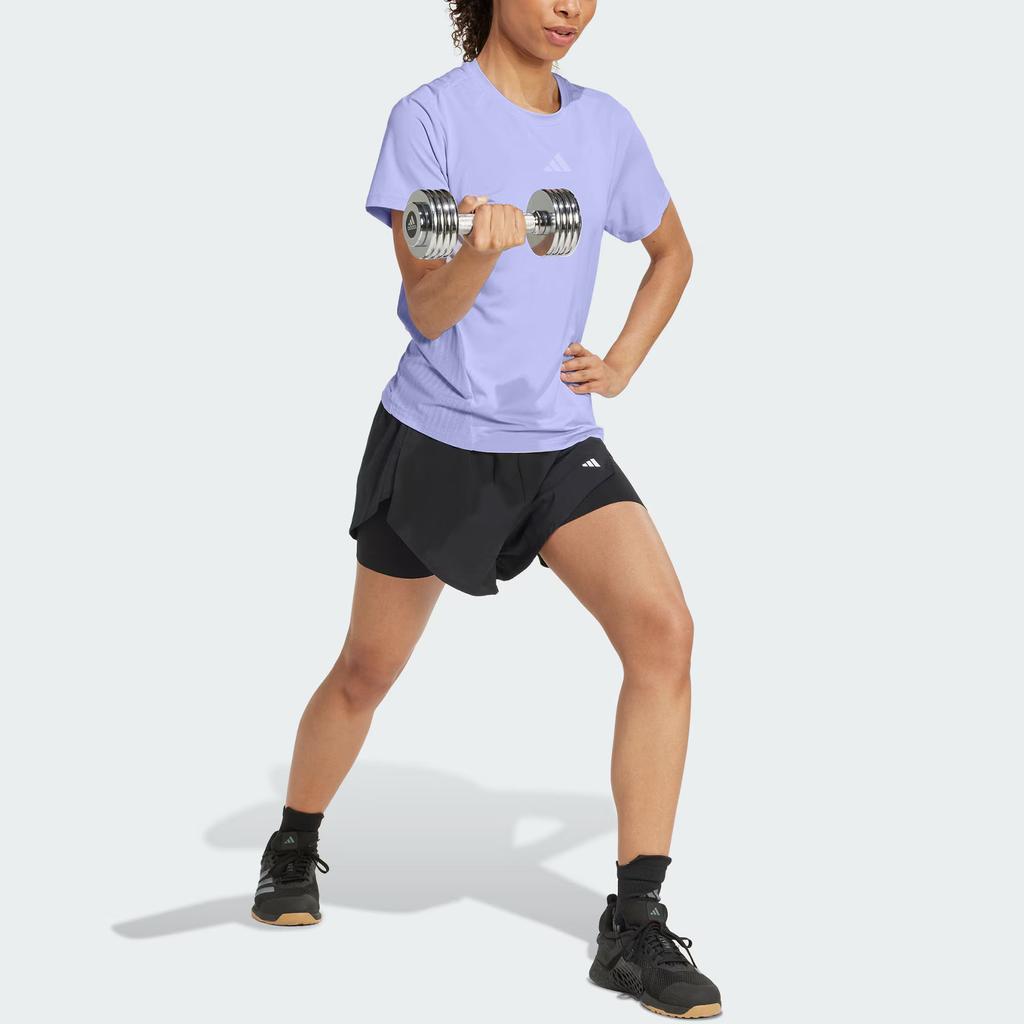 adidas Climacool Intensity Quick-Dry Breathable Sports Fitness T-Shirt Women Tops Light-Purple JZ6280