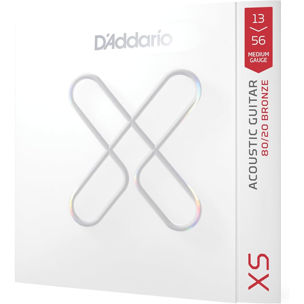 D'Addario Daddario Acoustic Guitar Strings XS Coated Strings 80/20 Bronze Medium .013-.056 XSABR1...