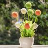 WillingYou Artificial Flowers, Stylish Nordic Decor, with Vase, Fake Allium Flowers, Includes One Vase and One Bouquet, Multicolor