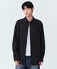 Relaxed Crinkle Herringbone Shirt [Black]