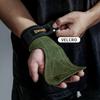 1Pair Cowhide Gym Gloves Grips Anti-Skid Leather Gymnastics Guard Palm Protectors Pull Up Hand Grip Dumbbell Lifting Grip Pads