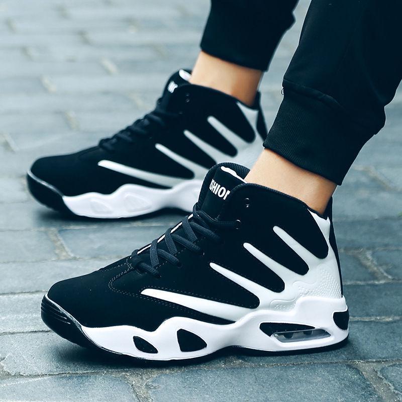 2025 Höst/Vinter Herr Mellanhöga Koreansk Stil Basketbollskor för Studenter, Trendiga Sport Battle Boots.