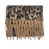 Autumn and Winter New Retro Leopard Print Fringed Scarf Women's Warm Versatile Shawl High-end Fashion Fringed Scarf