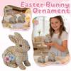 Cute Easter Rattan Bunny Decoration For Home And Desktop Display