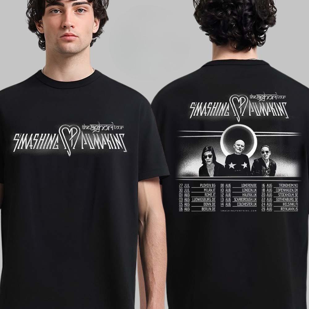 The Smashing Pumpkins The Aghori Tour 2025 Europe and UK Tour Dates Two Sides Unisex T-Shirt