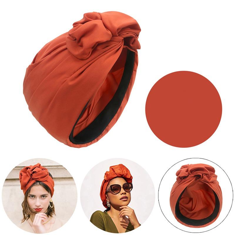 Damen Vintage Turbanhut Mode Damen Bandana Stirnband Damen Haarabdeckung Kappe Damen Kopfwickel Muslimisches Kopftuch Mütze