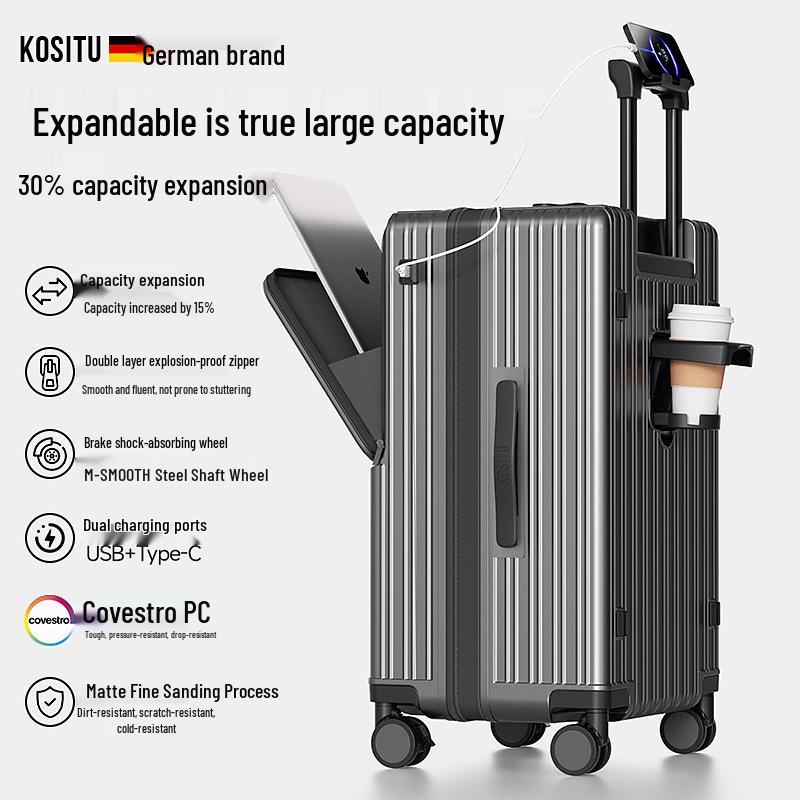 

KOSISTU Expandable Trolley Suitcase - 20 Women s Carry-On & 28 Men s Travel Size 20-inch