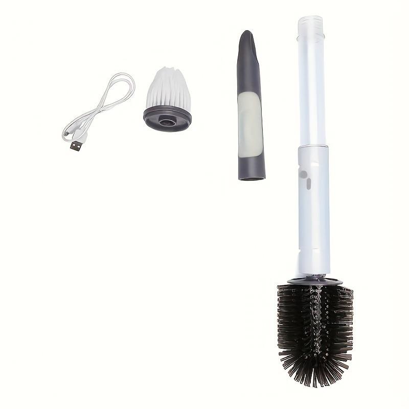 Rechargeable Power Scrubber with Adjustable Long Handle and 6 Replaceable Brush Heads - Perfect for Cleaning Bathrooms, Kitchens