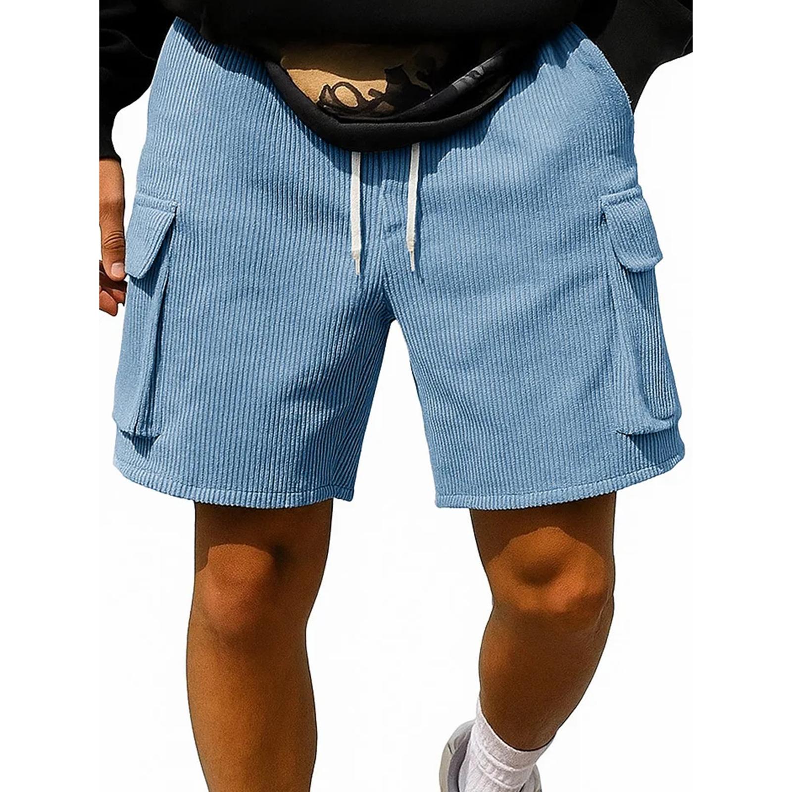 

Men s Linen Four Seasons Thin Breathable Cargo Multi-pocket Loose Casual Wide Leg Pants XL синій