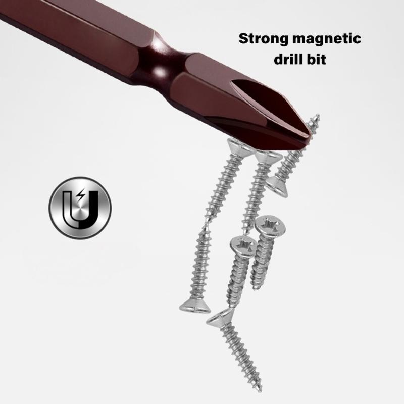 Heavy Duty Magnetic Screwdriver Drill Bit Ergonomic NonSlip Grip K5 Alloy 60Nm Torque Professional DIY Tool Kit