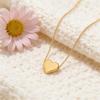 Fashion Peach Heart Pendant Necklace Round Heart Pendant Necklace Stainless Steel Simple Jewelry Women's Party Lover Gift