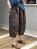 Women's High-Waist Cotton Linen Harem Pants - Loose, Plus Size, Versatile, Summer Fashion