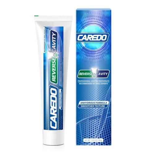 CAREDO Zubní pasta: Předchází zubnímu kazu a opravuje sklovinu na podporu regenerace zubu.. Podporuje remineralizaci. Obsahuje hydroxyapatit. Odstraňuje dehet