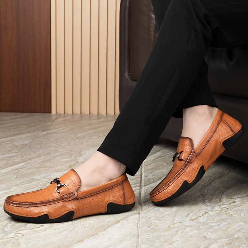 FashionMen Arrival Genuine Leather Shoes Luxury Brand Loafers Men Lightweight Comfort Moccasin Soft Slip-On Mens Shoes Casual Footwear