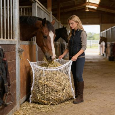 Horse Hay Feeder Bag Tear-Resistant Bite-Proof Goat Hay Feeder For Goats Sheep Horse Fences Trailers Stables Pastures Barn