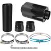 1 Set Pipe Hose Kit Feed Enclosed Intake Induction Universal Fiber Intake Filter Box Car Carbon Fibre Cold Air Filter
