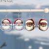 Christmas Gift Acrylic Women Fashion Drop Earrings, Rustic Santa Claus Shape Design Earrings Jewelry for Women's Daily Wear and Holiday Party Wear