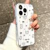 ins blue striped kitten iPhone17promax mobile phone case is suitable for Apple 16promax white background imd case 15.