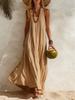 2026 summer European and American popular new women's vest seaside vacation style loose dress women