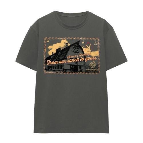 Yellowstone Unisex Adult Seasons Greetings From The Yellowstone Christmas T-Shirt