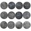Twelve Zodiac Coins, Libra, Aquarius, Sagittarius, Tarot Constellations, Retro, Silver Coin Gifts, Christmas Gift, Stocking Stuffers
