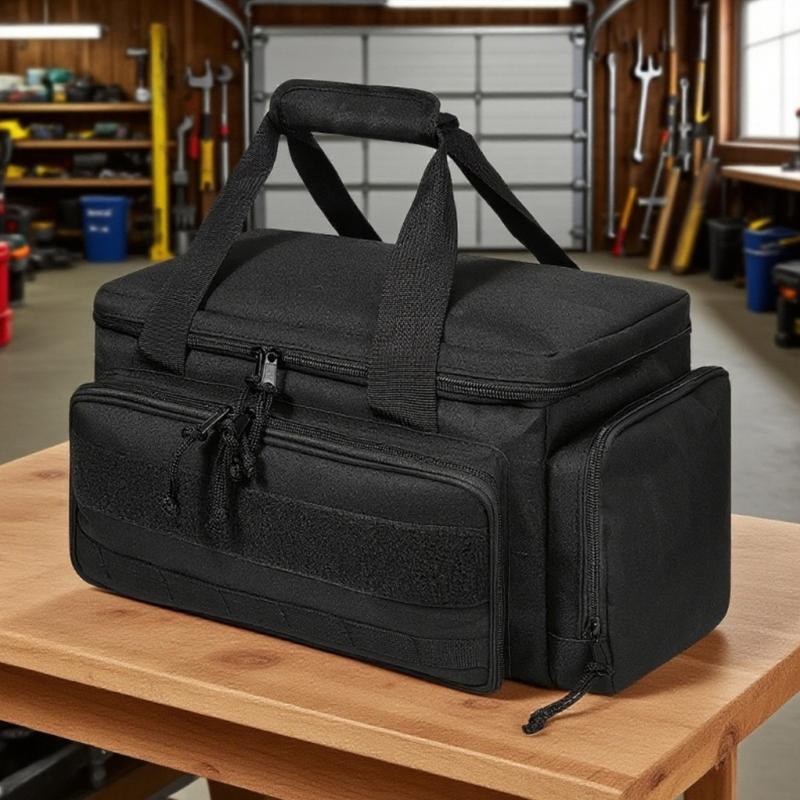 Contractor Grade Tool Organizers Bag Black Fabric Dustproof Construction For Professional Technicians