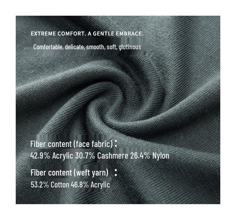 Men's Stand-Up Collar Wool Blend Sweater - Warm, Basic Style for Autumn/Winter