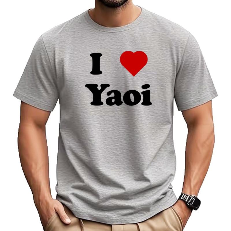 Funny I Love Yaoi Graphic T Shirts Unisex Women Cotton Humor Streetwear Tee Shirt Short Sleeve Unisex Loose Unisex Clothing OT