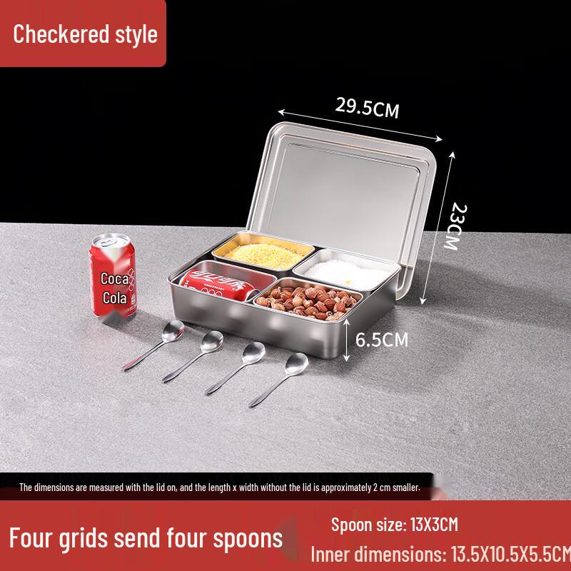 Stainless Steel Seasoning Box with Lid