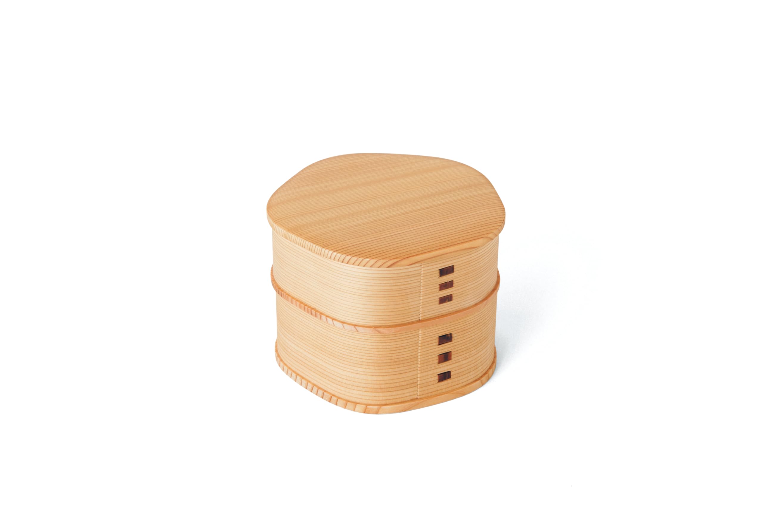 

Odate Kougeisha Akita Sugi Magewappa Baika (Plum Flower) Bento Box 2-Tier 800ml Made in Japan 3740 бежевый