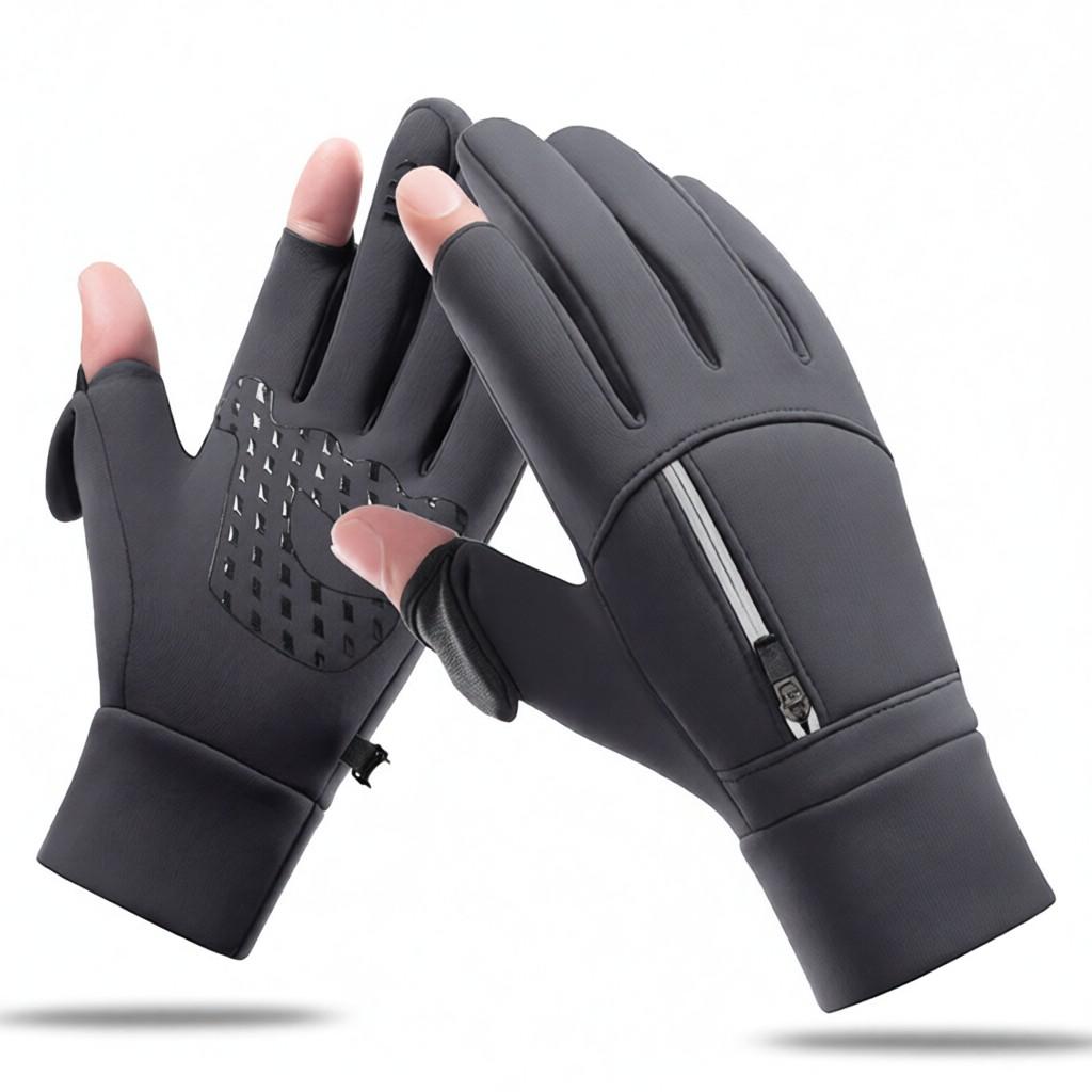 Winter velvet windproof and waterproof motorcycle/bicycle touch screen warm gloves