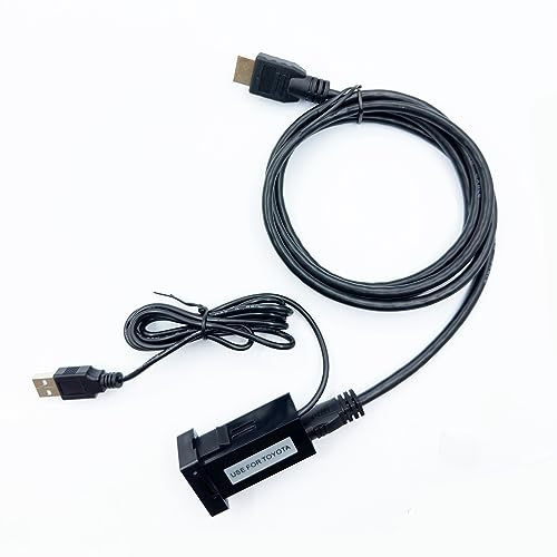 YOBIS USB Input Port & HDMI Input Port Audio Relay Audio Parts Switch Hole Panel For Toyota Vehicles, Switch Hole USB Port HDMI Input Audio Relay
