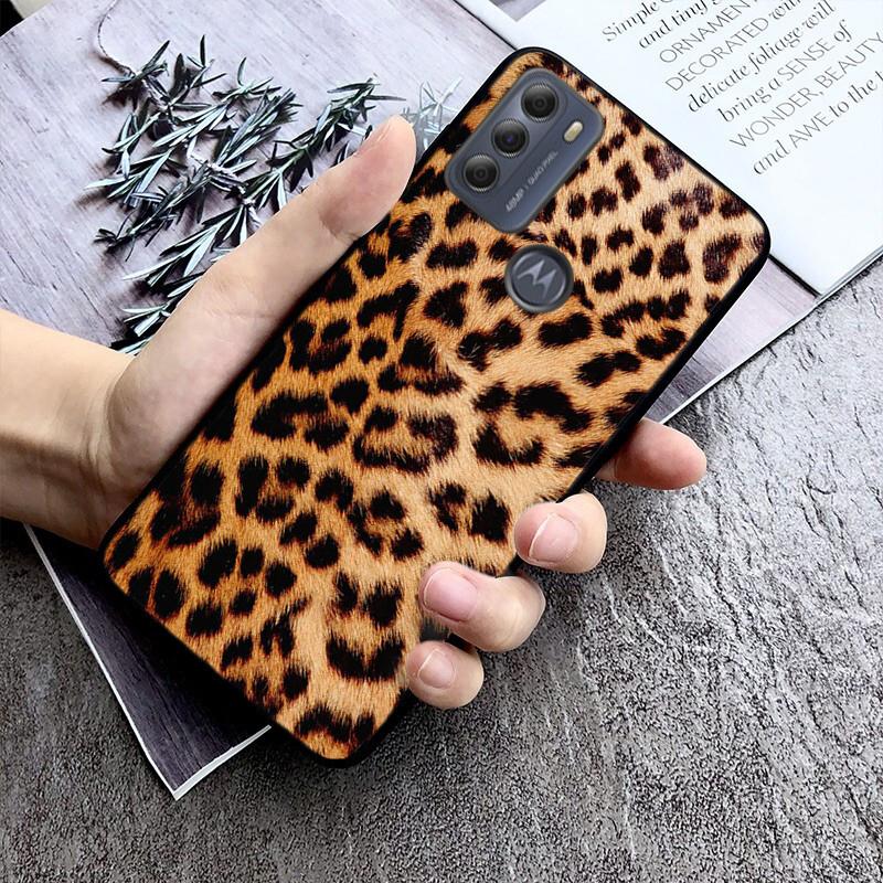 Leopard Phone Case For Motorola G Stylus 5G G Play G35 G45 G54 G24 G86 G04S E13 E14 E32 E32S