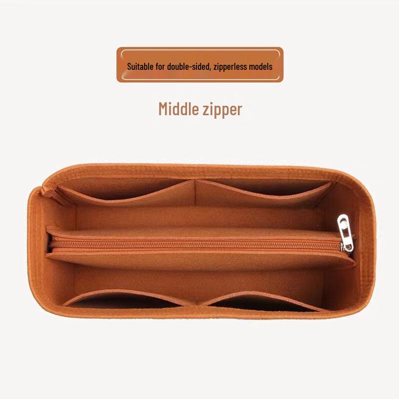 Custom Felt Cosmetic Bag Storage Organizer with Divider