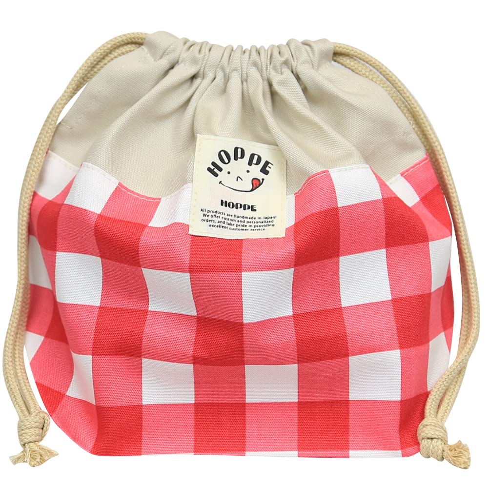 

Сумка-мешок на шнурке HOPPE в красную клетку, средняя, сумка для ланча, школьная сумка для ланча, сумка для ланча, школьная сумка для ланча, для детей начальной школы, мальчиков и девочек, сделано в