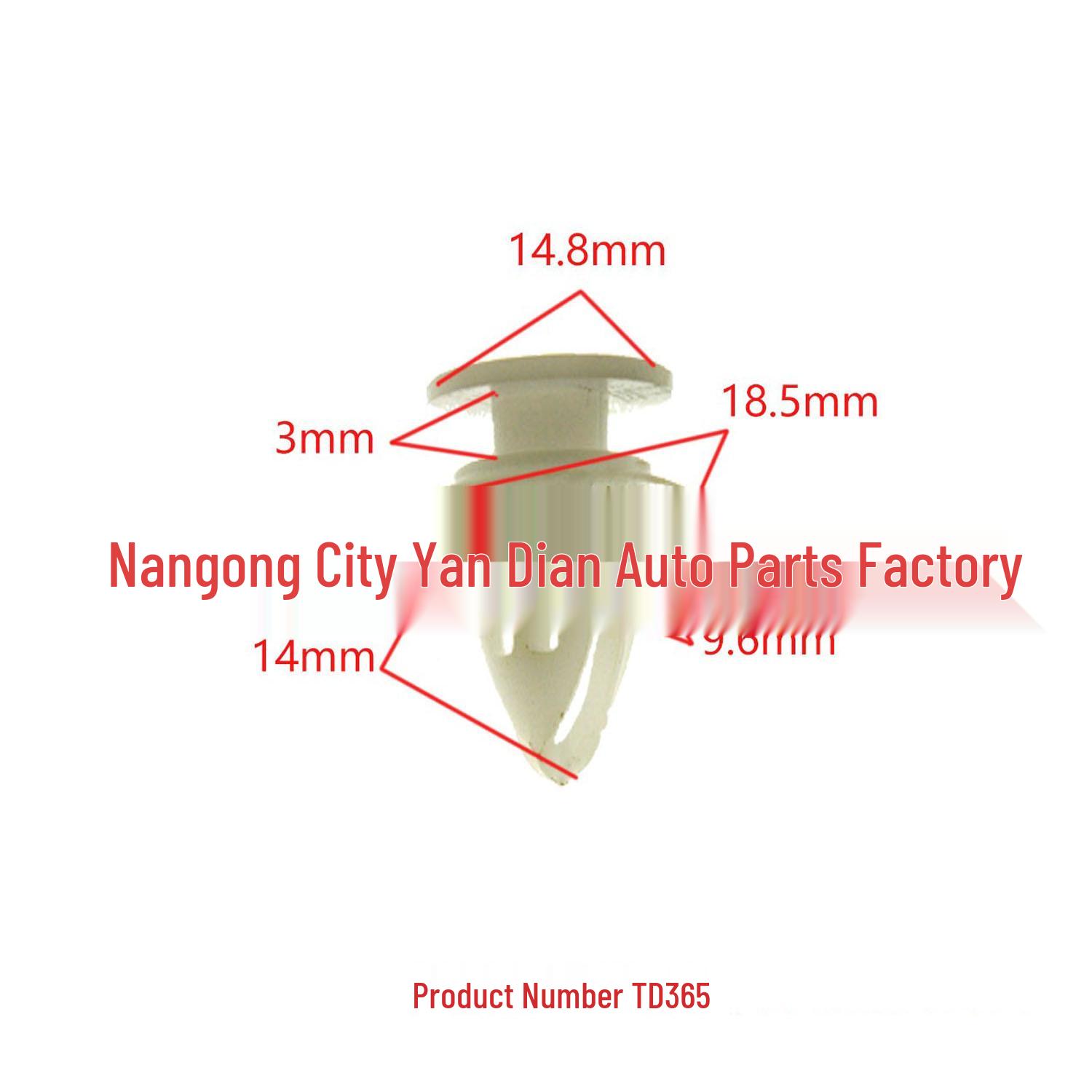 

Universal Car Door Panel Trim Clip for 9.6mm Buckle Installation 10000 Pieces