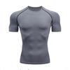 Men's Stretch Compression Tee Shirt Fitness Gym Sports Running T-Shirt Quick Dry Breathable Basketball Training Short Sleeve Top