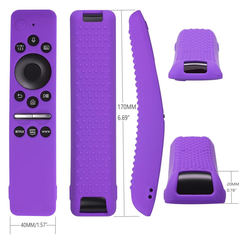 Silicone Protective Cover Case for Samsung Smart TV Remote Control BN59 01259E 1259B 1312A 1312B Purple